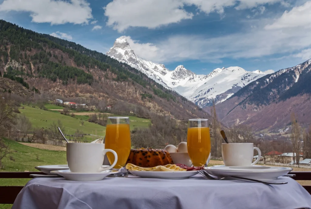 Breakfast and view